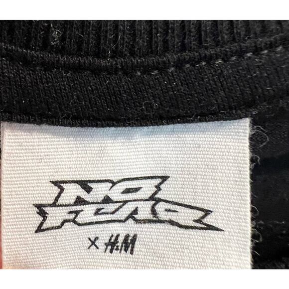 No Fear x H&M Graphic T-Shirt Black Flower Skate Collab Tee Men’s XL - Picture 2 of 10